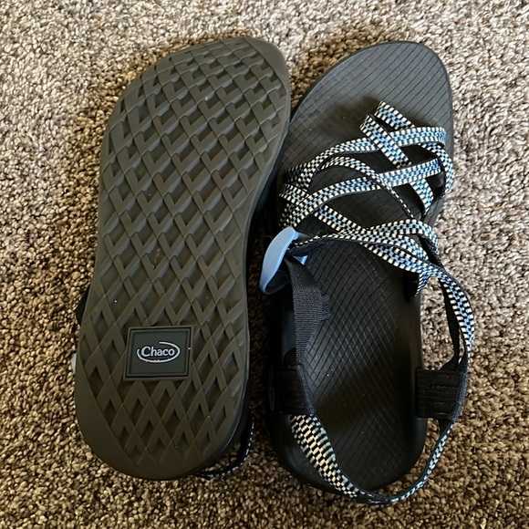 Black, white, and blue women’s size 8 Chacos - Picture 2 of 2